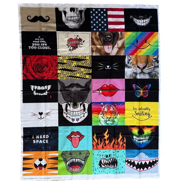 Cut & Sew Panel Cotton Fabric All Smiles Timeless Treasures Quilt Teeth NEW - Picture 2 of 4